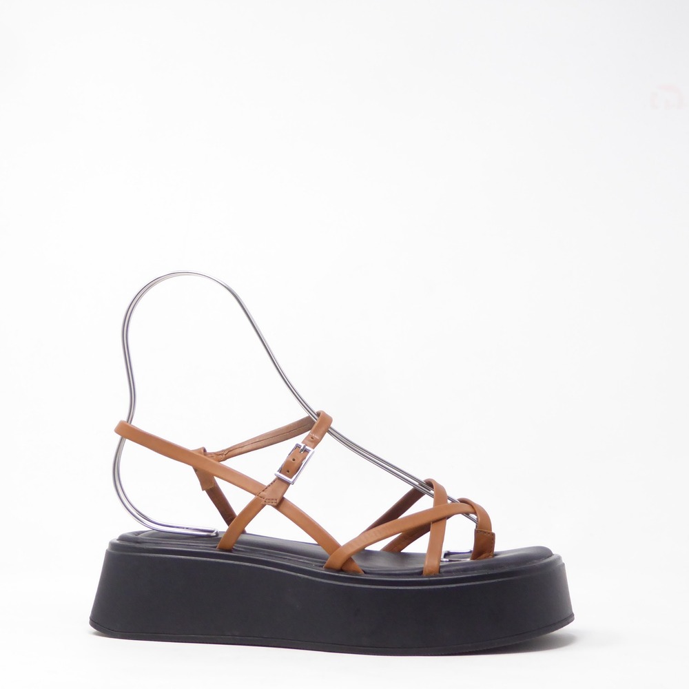Vagabond Shoemakers Women Courtney Sandals Brown Platform Strappy Leather 38 / 8